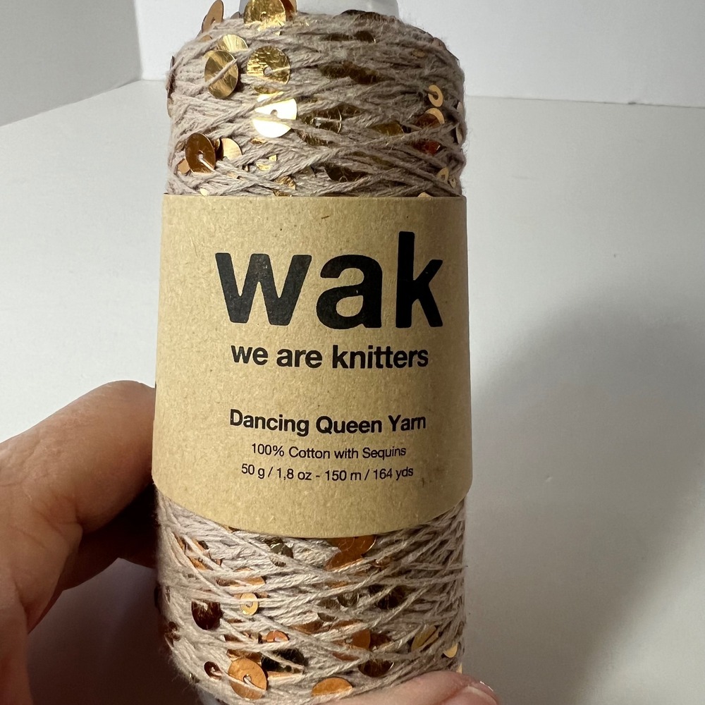 Wak We Are Knitters Dancing Queen Yarn Cotton w Sequins 50 g